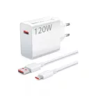 XIAOMI HYPERCHARGE COMBO hálózati töltő USB aljzat (120W, gyorstöltő + Type-C kábel) - fehér
