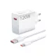 XIAOMI HYPERCHARGE COMBO hálózati töltő USB aljzat (120W, gyorstöltő + Type-C kábel) - fehér
