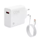 XIAOMI HYPERCHARGE COMBO hálózati töltő USB aljzat (120W, gyorstöltő + Type-C kábel) - fehér