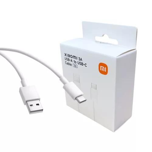 XIAOMI BHR087GGL adatkábel (USB - Type-C, 3A, gyorstöltő, 100cm) FEHÉR