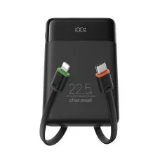 Charmast W1202 PD3.0 3A 22,5W 10000 mAh kpowerbank beépített kábellel