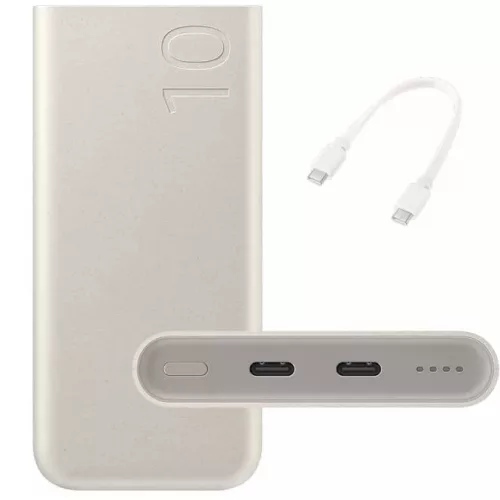 Powerbank Samsung EB-P3400XUEGEU FastCharge 2x USB-C 25W 10000mAh - bézs