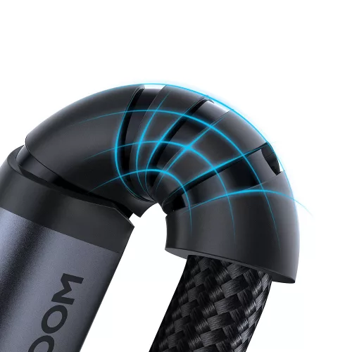 Sztereó audio kábel, Joyroom, AUX 3,5 mm - USB-C, alumínium, 1,2 m, fekete