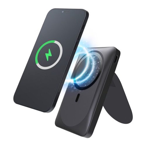 FORCELL F-ENERGY PowerPod vezeték nélküli töltő , powerbank 10000 mAh állvánnyal, Magsafe töltő 20W fehér 