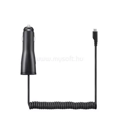 SAMSUNG autós töltő (5W + fix microUSB kábel) FEKETE