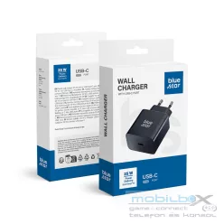   BLUE STAR Hálózati töltőfej  Type C PD QC4.0 3A 25W  black (Samsung Fast Charge kompatibilis)