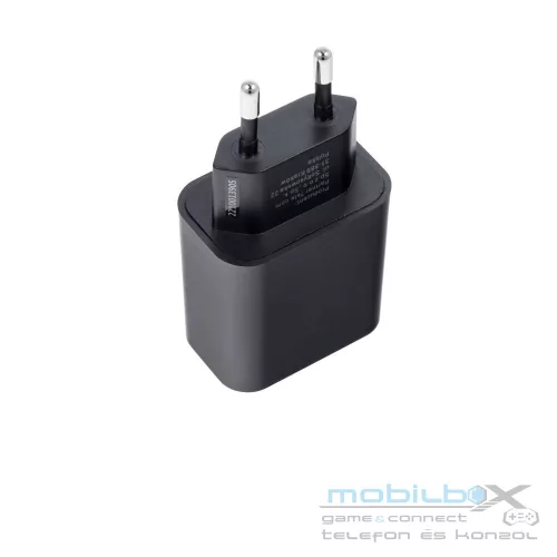 BLUE STAR Hálózati töltőfej  Type C PD QC4.0 3A 25W  black (Samsung Fast Charge kompatibilis)