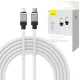 Gyorstöltő kábel Baseus USB-C - Lightning Coolplay Series 2m, 20W, fehér