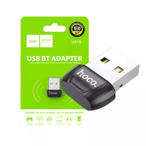 HOCO bluetooth adapter (USB, v5.1) FEKETE