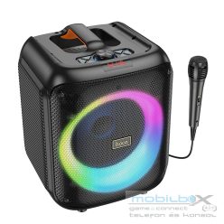   HOCO bluetooth-os vezeték nélküli hangszóró + mikrofon, Graceful HA1 fekete