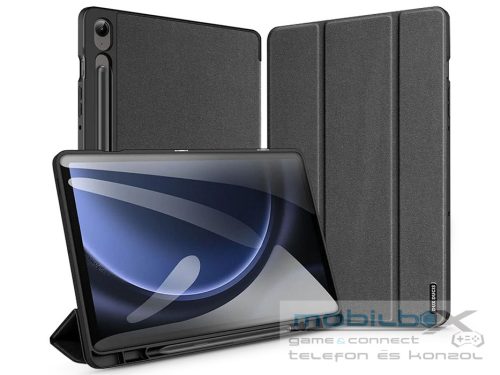 Samsung X510/X516B Galaxy Tab S9 FE/S10 FE 10.9 tablet tok (Smart Case) on/off  funkcióval, Pencil tartóval - Dux Ducis Domo Series - fekete