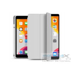   Apple iPad 10.2 (2019/2020/2021) tablet tok (Smart Case) on/off funkcióval,     Apple Pencil tartóval - Tech-Protect - szürke (ECO csomagolás)