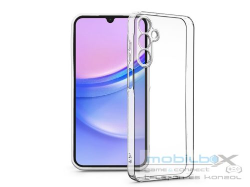 Haffner Clear Case Box kameravédős szilikon tok - Samsung A155 Galaxy A15 4G/A155G - átlátszó