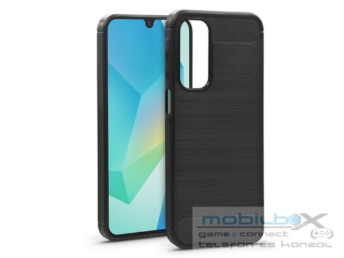 Haffner Carbon szilikon tok - Samsung SM-A165 Galaxy A16 4G/A16 5G - fekete