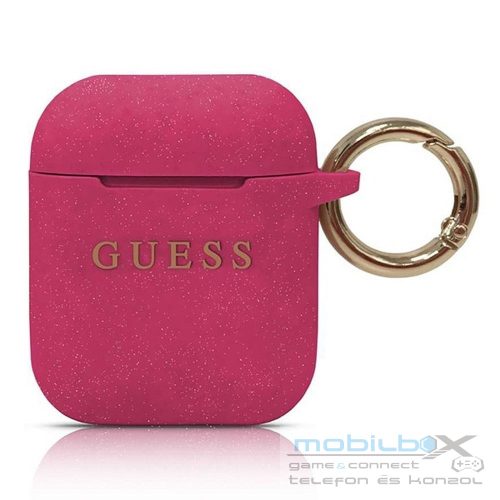 GUESS case for APPLE AirPods 1/2 GUACCSILGLFU (Silicone Glitter) fuchsia