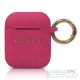 GUESS case for APPLE AirPods 1/2 GUACCSILGLFU (Silicone Glitter) fuchsia
