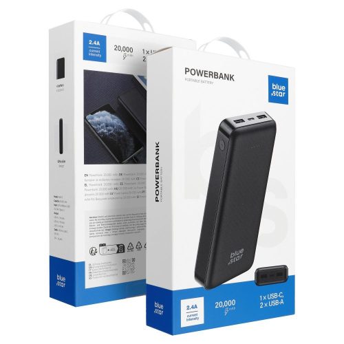 BLUE STAR powerbank 20000 mAh 2.1A W2015 black