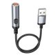 HOCO cigarette lighter for USB A UA30 0,3 m black