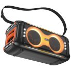 HOCO karaoke set wireless speaker + 2 x wireless microphones LED 60W HA9 black