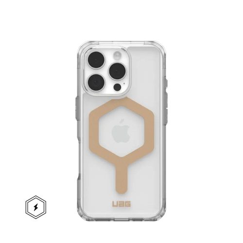 UAG Urban Armor Gear case PLYO compatible with MagSafe for IPHONE 16 Pro ice / gold