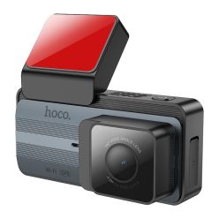   HOCO car camera with display 3,69" + rear camera 2K GPS DV12 silvery gray