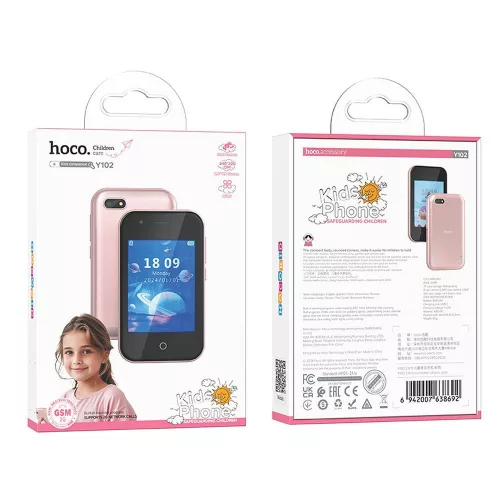 HOCO gyerek játék telefon  2,8" Y102 pink