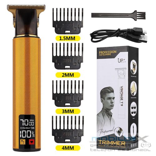 Hair clipper with display LED and replacable combs T9 orange