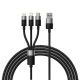 BASEUS cable 3in1 USB A to Micro USB / Lightning / Type C 3,5A 6CAXS000001 1,2 m black