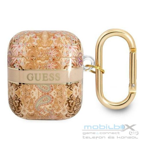 GUESS case for APPLE AirPods 1/2 GUA2HHFLD (Paisley Strap Collection) gold