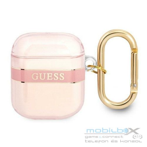 GUESS case for APPLE AirPods 1/2 GUA2HHTSP (Strap Collection) pink