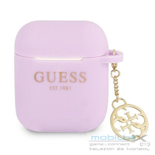 GUESS case for APPLE AirPods 1/2 GUA2LSC4EU (Silicone Charm 4G Collection) purple