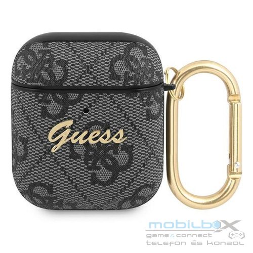 GUESS case for APPLE AirPods 1/2 GUA24GSMK (4G Script Metal Collection) gray