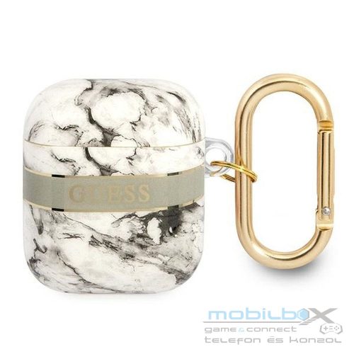 GUESS case for APPLE AirPods 1/2 GUA2HCHMAG (Marble Strap Collection) gray