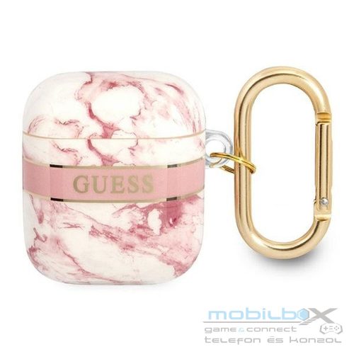 GUESS case for APPLE AirPods 1/2 GUA2HCHMAP (Marble Strap Collection) pink