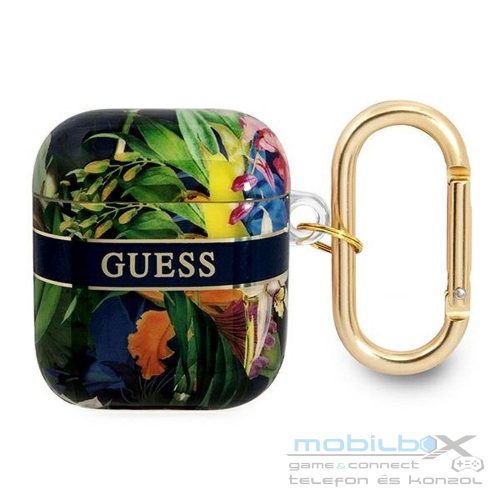 GUESS case for APPLE AirPods 1/2 GUA2HHFLB (Flower Strap Collection) blue