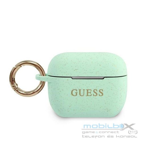 GUESS case for APPLE AirPods Pro GUACAPSILGLGN (Silicone Glitter) green