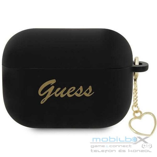 GUESS case for APPLE AirPods Pro 2 (2022 / 2023) GUAP2LSCHSK (Silicone Charm Heart Collection) black