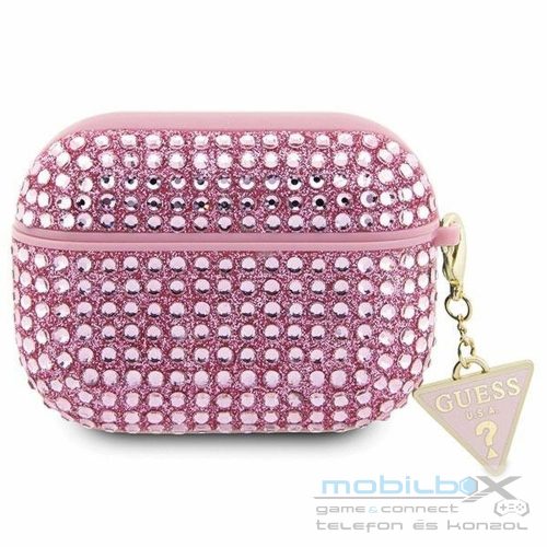 GUESS case for APPLE AirPods Pro GUAPHDGTPP (Rhinestone Triangle Charm) pink