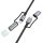 HOCO cable All-in-one Type C / Lightning to Type C / LED Light PD 3A 60W U138 1,2 m black