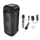 HOCO speaker bluetooth + 2 x wireless microphones HA13 Max black