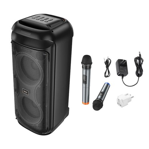 HOCO speaker bluetooth + 2 x wireless microphones HA13 Max black