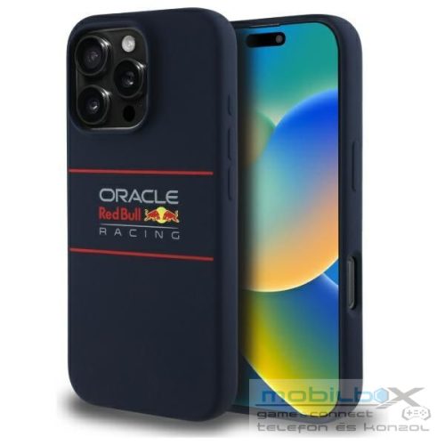 RED BULL case for IPHONE 16 Pro Max compatible for MagSafe RBHMP16X24SIHSRV (Silicone Horizontal Centered Logo) navy