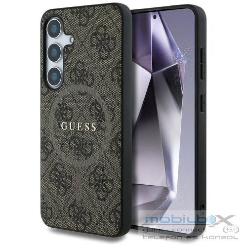 GUESS case for SAMSUNG S25 GUHMS25SG4GFRW (Magnetic PU 4G Ring Classic Logo) brown