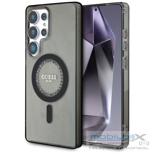 GUESS case for SAMSUNG S25 Ultra GUHMS25LPFTDTEK (Magnetic IML Rhinestones) black