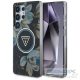 GUESS case for SAMSUNG S25 Ultra GUHMS25LHFLPEDK (Magnetic IML Metal Glitter Flowers Triangle) black