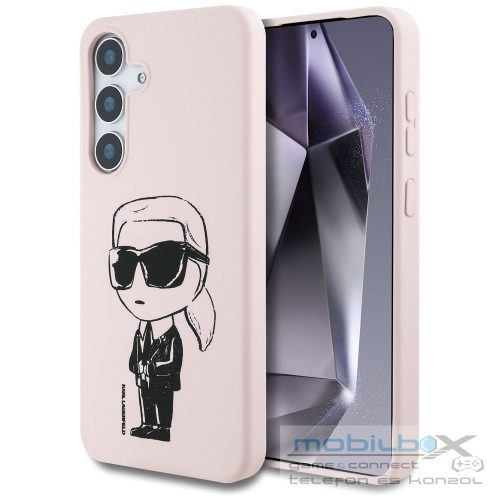 KARL LAGERFELD case for SAMSUNG S25 KLHMS25SPNYKGRTP (Magnetic Silicone Graffiti Ikonik) pink