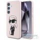 KARL LAGERFELD case for SAMSUNG S25 KLHMS25SPNYKGRTP (Magnetic Silicone Graffiti Ikonik) pink