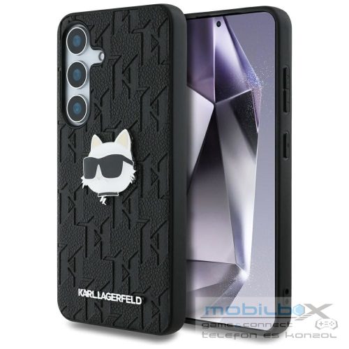 KARL LAGERFELD case for SAMSUNG S25 Plus KLHCS25MPGKLCHPK (PU Monogram Choupette Head Pin) black