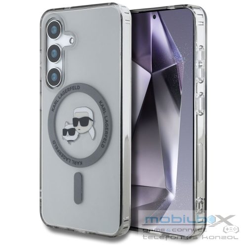 KARL LAGERFELD case for SAMSUNG S25 KLHMS25SHLSKCK (Magnetic IML Metal KC Heads) black
