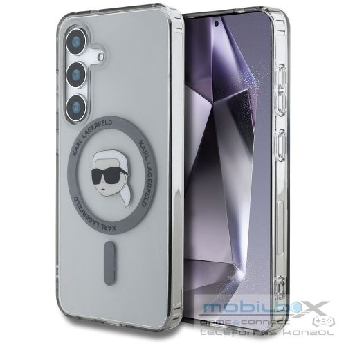 KARL LAGERFELD case for SAMSUNG S25 KLHMS25SHLSKIK (Magnetic IML Metal K. Heads) black